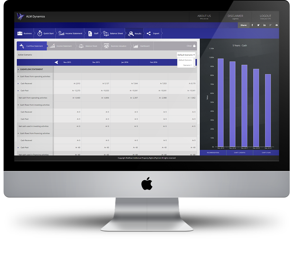 App on Web desktop screen