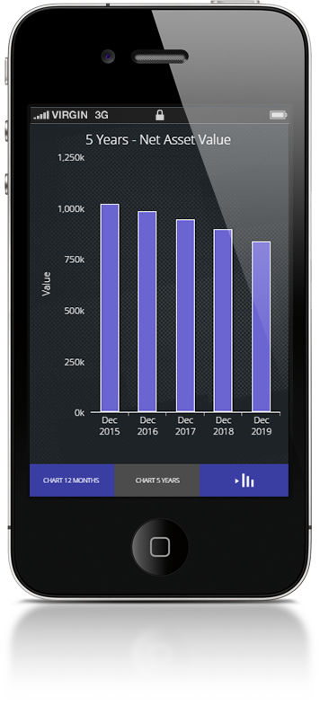 iPhone image with 5 year chart